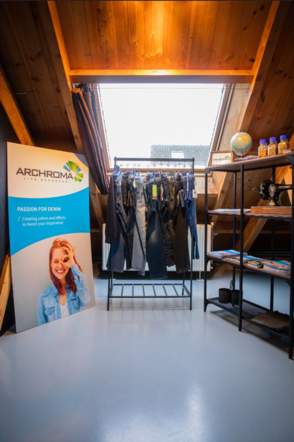 Archroma’s showcase at The Denim Window’s location in Amsterdam, Netherlands.