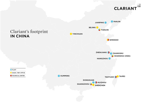 Clariants footprint in China