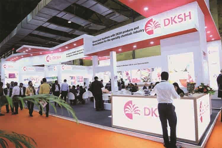 DKSH crowded booth stand at Paint India 2018