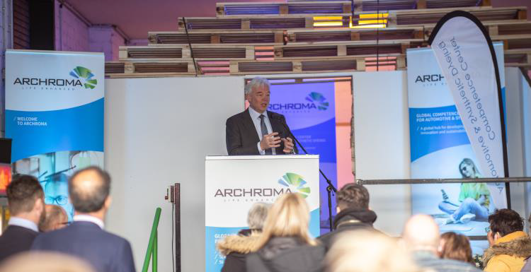 Opening ceremony at the new Archroma Global Competence Center for Automotive & Synthetic Dyeing in Korschenbroich, Germany, in presence of Alexander Wessels, CEO of Archroma.