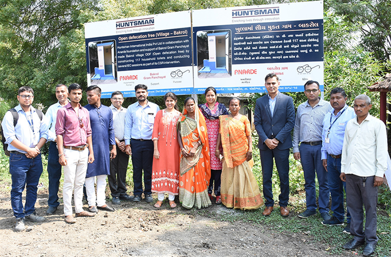 Center - Mr. Vipul Patel, Senior Site Manager –  Performance Products, Huntsman, and Ms. Urmilaben R Patel – Sarpanch and Ms. Ranjanben V Vasava