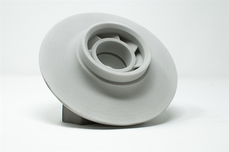 Impeller 3D printed by Zare for the automotive sector. Photo courtesy of Zare.