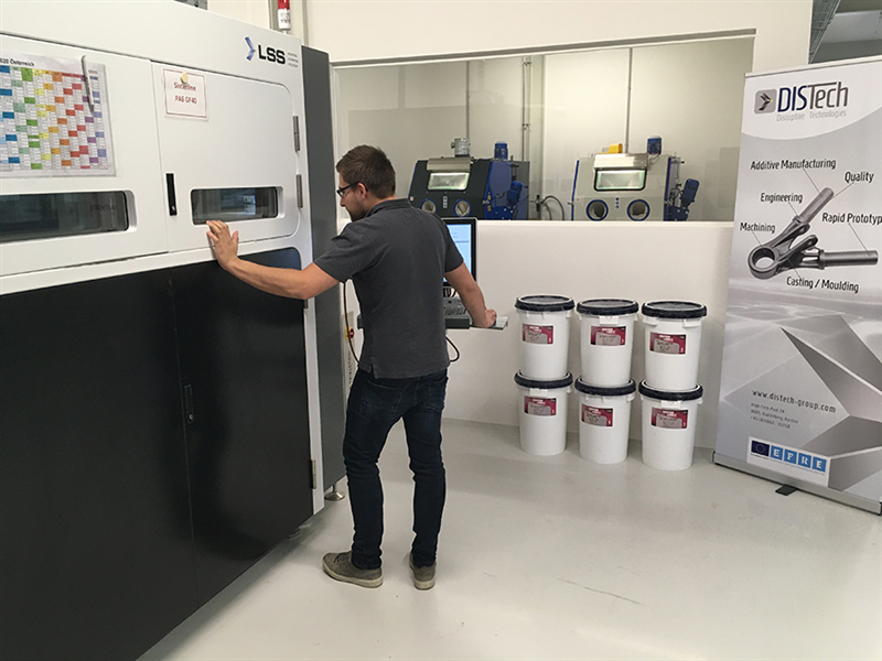 DOMO's Sinterline PA6 powders combined with RPD’s SLS printer, modified and upgraded by LSS, enable OEMs to step up their 3D printed parts performance. (Photo courtesy of RPD)