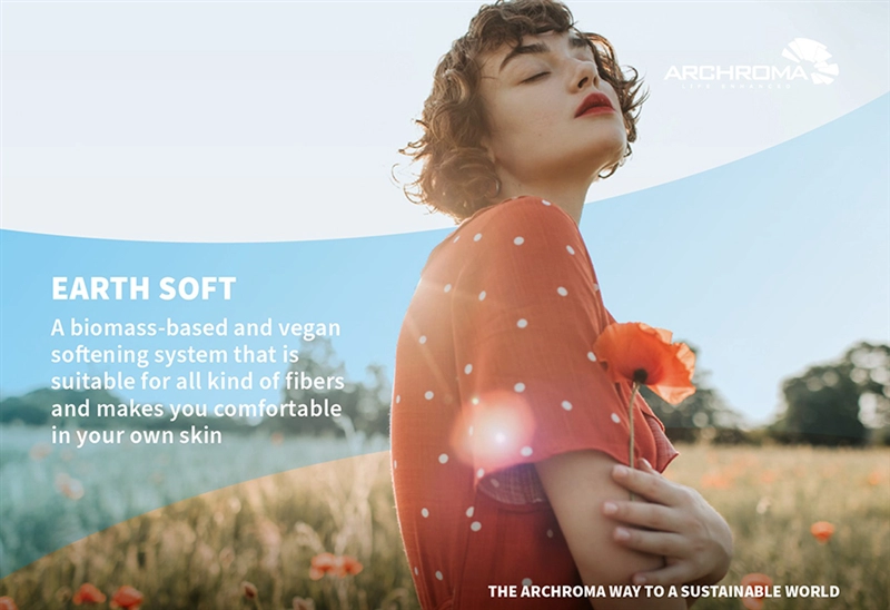 Archroma launches EARTH SOFT system based on Siligen® EH1, a new vegan textile softener with one-third plant-based active content. (Photo: Archroma)