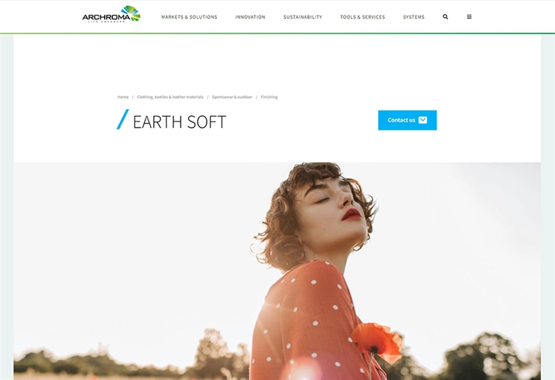 Archroma launches EARTH SOFT system based on Siligen® EH1, a new vegan textile softener with one-third plant-based active content. (Photo: Archroma)