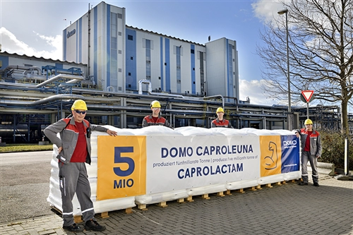 DOMO produces five millionth tonnes of caprolactam. (Photographs: Dr. Wolfgang Kubak / DOMO Chemicals)