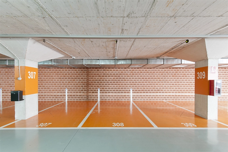 Example of underground orange parking lots which can be colored with Colanyl Orange H5GD 500. (Image: iStock.com/Josedbey)